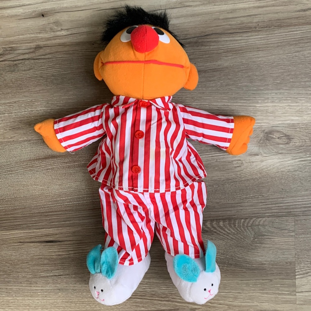 Vintage Sing & Snore Ernie 1996 Tyco Sesame Street Muppet Doll 1990s Jim Henson